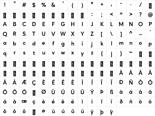 Ageo Personal Use Bold Character Map Ageo Personal Use Bold Character Map