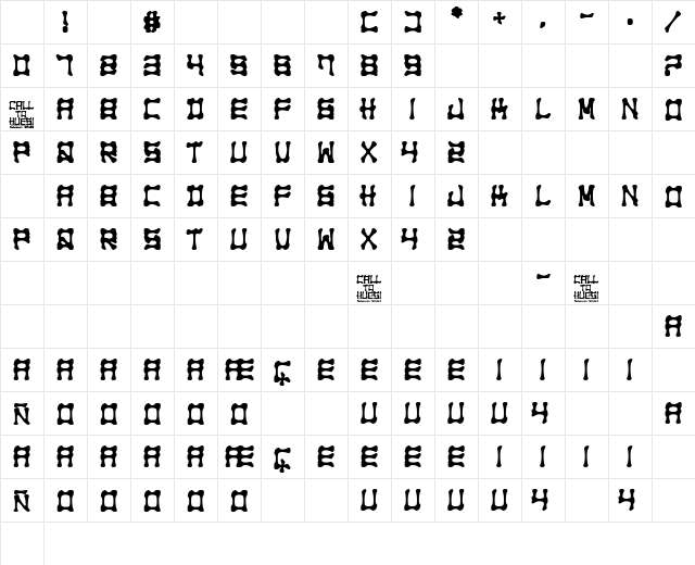 Call to Huesi Regular Character Map