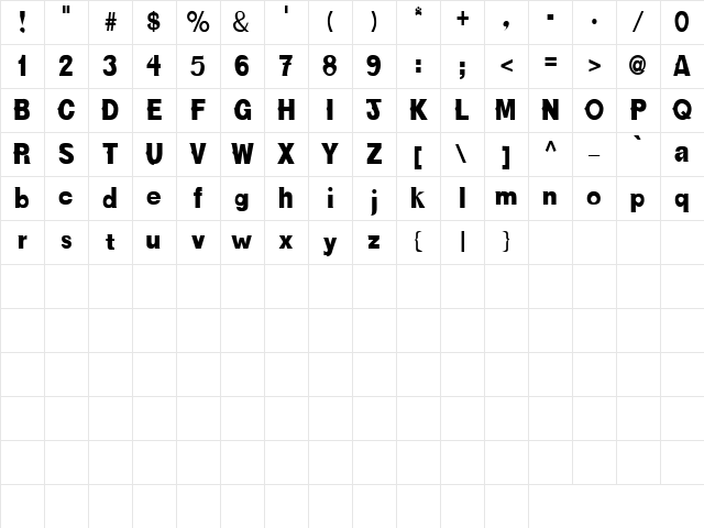Own Way 6 Regular Character Map Own Way 6 Regular Character Map