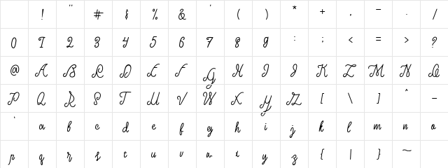 Larquette Typeface Regular Character Map Larquette Typeface Regular Character Map
