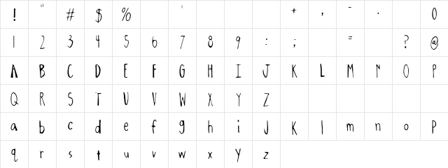 Oxalic Regular Character Map