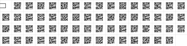 AlphanumericQR Regular Character Map AlphanumericQR Regular Character Map