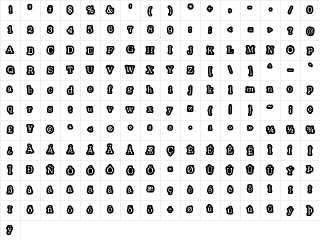 Oxeran Z Character Map Oxeran Z Character Map