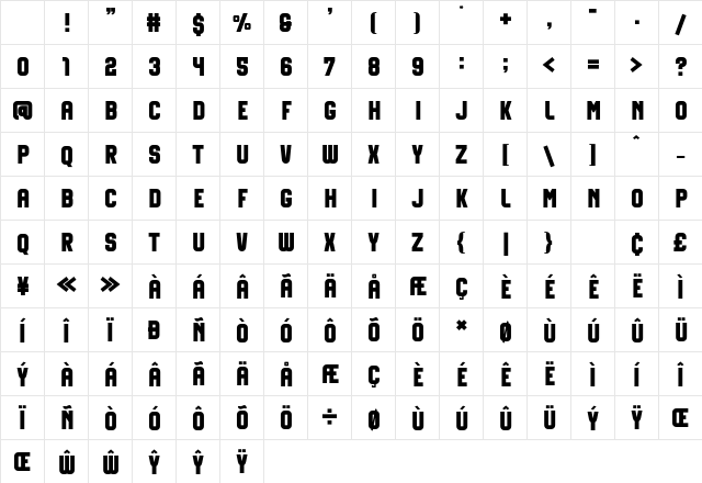 Queenlove Regular Character Map Queenlove Regular Character Map