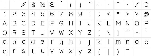 g Gerhana Matahari Regular Character Map