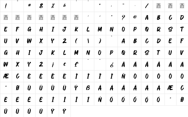 Lazy Tuesday - Personal Use Regular Character Map
