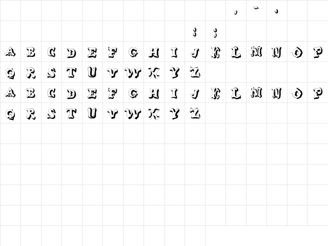 OxNard Regular Character Map OxNard Regular Character Map