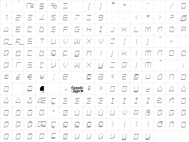 Oxygen Light Italic Character Map Oxygen Light Italic Character Map