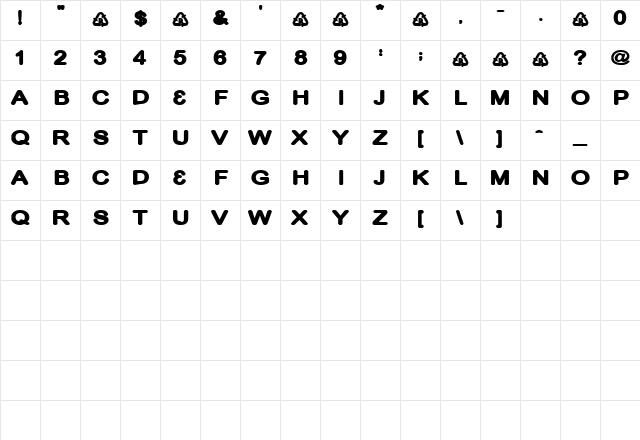 Mikes Regular Character Map Mikes Regular Character Map