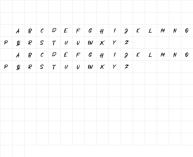 Alliens Personal Use Only Regular Character Map Alliens Personal Use Only Regular Character Map