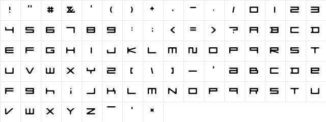 F-Zero GX Menu Font Rounded Regular Character Map F-Zero GX Menu Font Rounded Regular Character Map