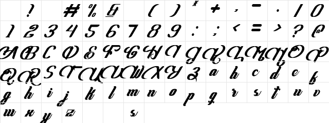 Ghea Adasta Regular Character Map Ghea Adasta Regular Character Map