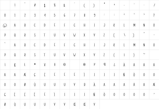 Valentine History Regular Character Map