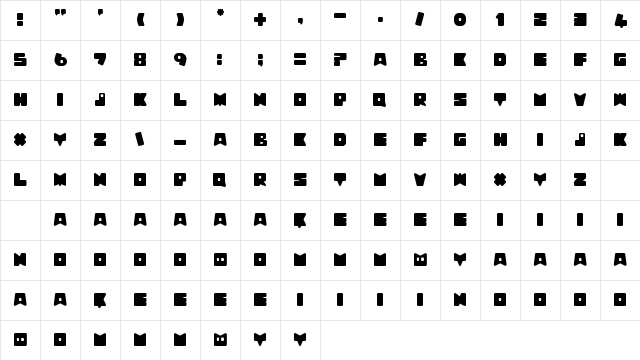 YeniUmut Bold Character Map YeniUmut Bold Character Map