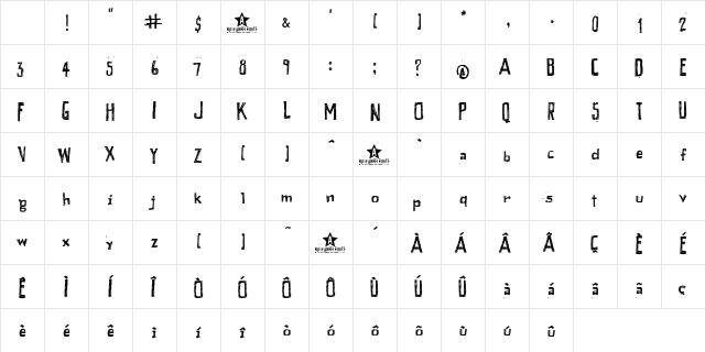 PEIXE FRITO Regular Character Map PEIXE FRITO Regular Character Map