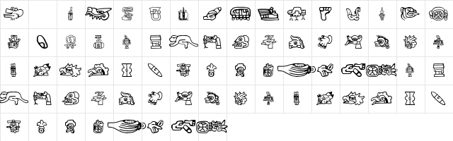 aztec Regular Character Map aztec Regular Character Map