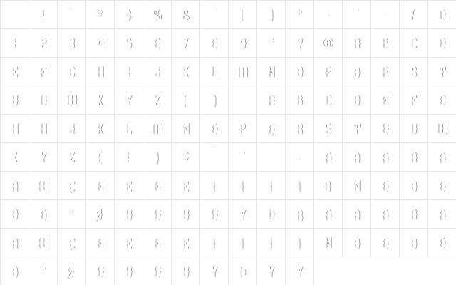 GRAM 03 Regular Character Map