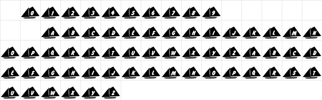 101! Jake's Sailing Regular Character Map