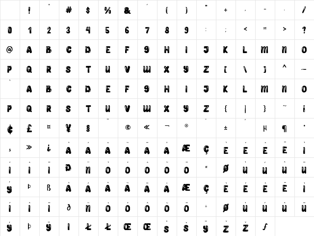 Hey Kidos Regular Character Map Hey Kidos Regular Character Map