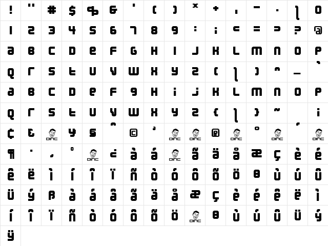 Variable Four Regular Character Map Variable Four Regular Character Map