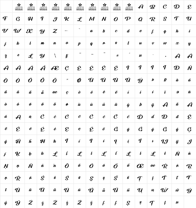 Lemon Jelly Personal Use Regular Character Map Lemon Jelly Personal Use Regular Character Map