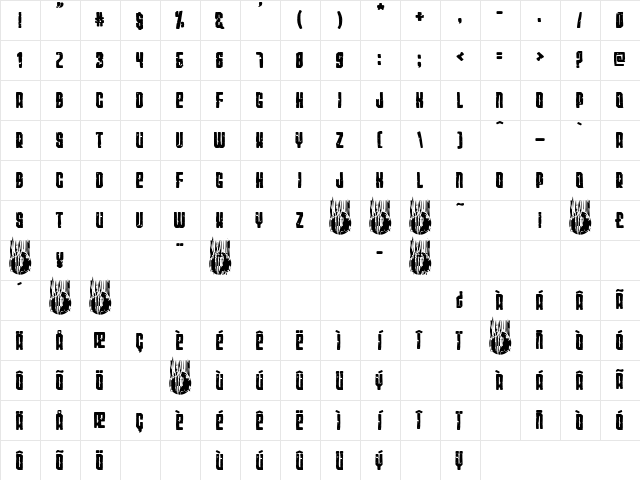 La Barceloneta Regular Character Map