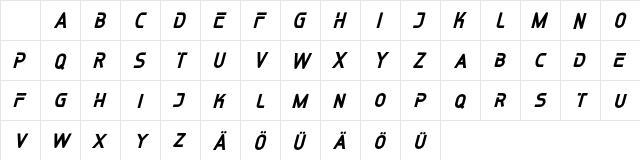 SPEEDTRAP FREE Regular Character Map SPEEDTRAP FREE Regular Character Map