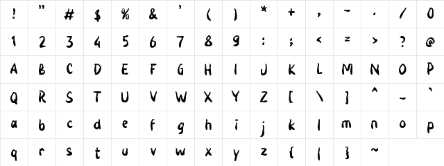 g Grow Regular Character Map