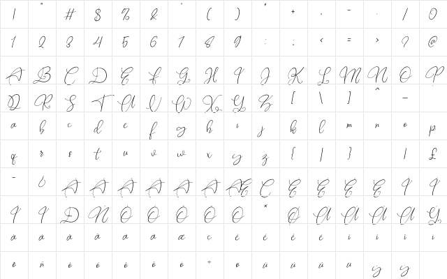 Rottrydam Wargna Personal Use Regular Character Map