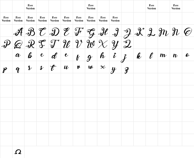 anadya Personal Use Only Regular Character Map anadya Personal Use Only Regular Character Map