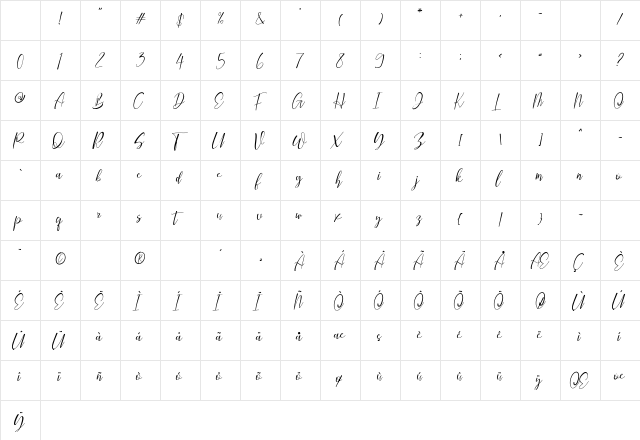 Bqtrack Script Regular Character Map