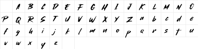 Willmad Friday Regular Character Map Willmad Friday Regular Character Map