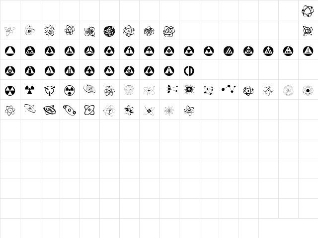 P22 Atomica Regular Character Map