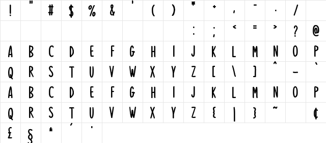 Journey Planner Regular Character Map