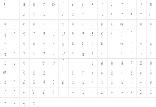 Asterix Light Regular Character Map
