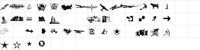 P22 Constructivist Extras Character Map P22 Constructivist Extras Character Map