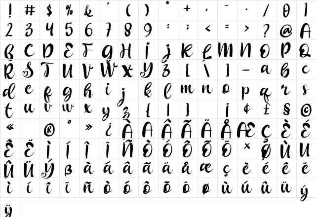 Yellow Playlist Regular Character Map Yellow Playlist Regular Character Map
