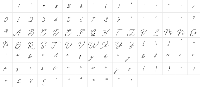 Hello Signature Regular Character Map Hello Signature Regular Character Map