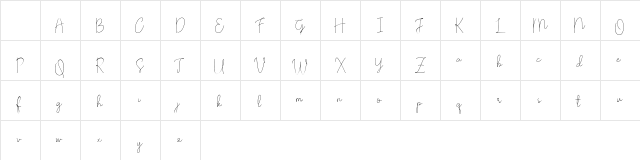 Olivia Regular Character Map Olivia Regular Character Map