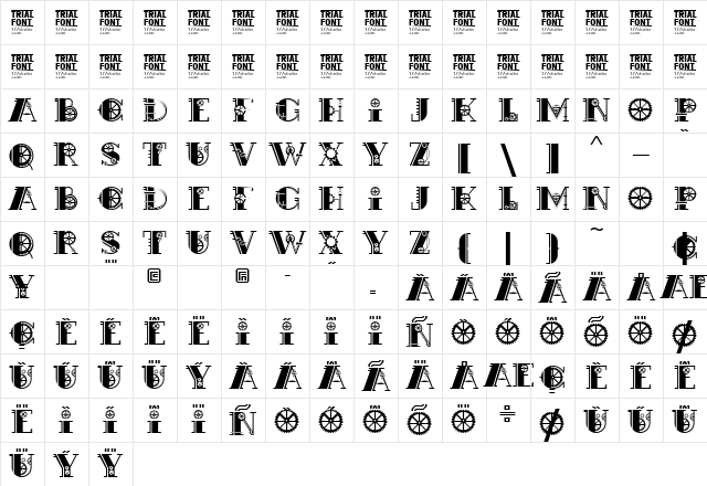 Mechanical Demo Regular Character Map Mechanical Demo Regular Character Map