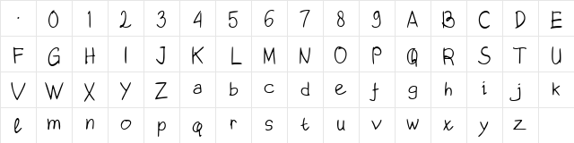 Santosa Handwriting Sample Regular Character Map Santosa Handwriting Sample Regular Character Map