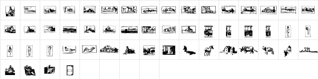 P22 Hopper Sketches Character Map