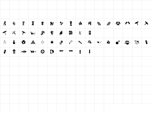 P22 Il Futurismo Extras Character Map