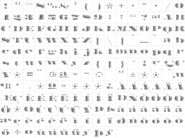 FederalEighteen Medium Character Map