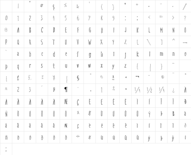 Silly Cartoon Regular Character Map