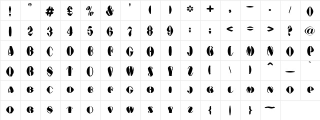 AustralianFlyingCorpsStencilA Regular Character Map