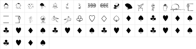 P22 Parrish Extras Character Map