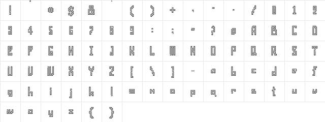 Pype Regular Character Map