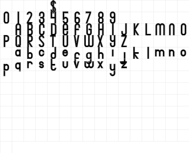 Bingke Susu DEMO Regular Character Map