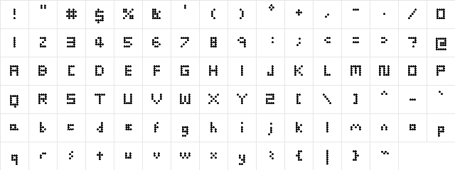 Block Plus Regular Character Map Block Plus Regular Character Map
